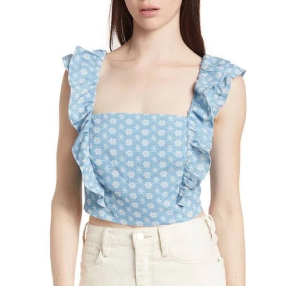 Bcbgeneration Tie-Back Ruffled Top - Eyelet Party Color - Size S and M.